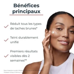 Les principaux bénéfices du sérum Eucerin Anti-Pigment : réduit les taches brunes, unifie le teint.