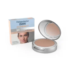 Fond de teint compact ISDIN Fotoprotector SPF 50+ avec protection solaire et longue tenue en teinte "Arena".