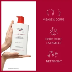 Eucerin pH5 Lotion Lavante pour le visage et le corps, adaptée à toute la famille.