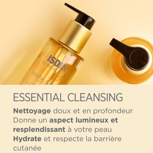 ISDIN Essential Cleansing pour un nettoyage doux et hydratant.