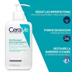 CeraVe Gel moussant anti-imperfections avec argile blanche et acide salicylique
