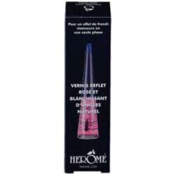 HEROME VERNIS REFLET ROSE ET BLANCHISSANT D'ONGLES NATUREL