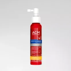 Flacon de lotion anti-chute ACM Novophane de 100 ml avec applicateur.