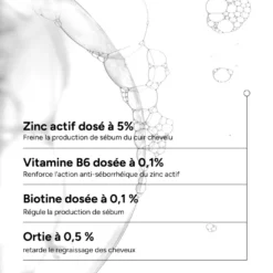 Composition du shampoing sébo-régulateur ACM Novophane pour cheveux à tendance grasse.