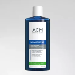 Flacon de shampoing sébo-régulateur ACM Novophane 200 ml pour cheveux gras.