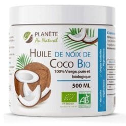 PLANETE AU NATUREL HUILE DE NOIX DE COCO BIO 500 ML
