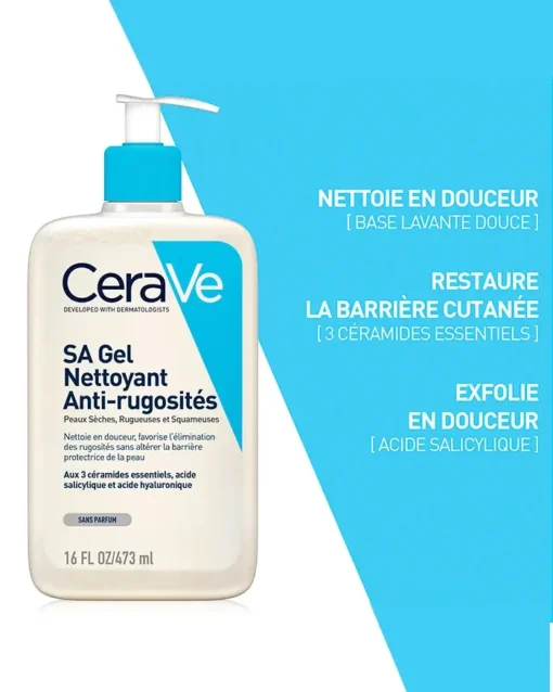 CeraVe SA Gel Nettoyant Anti-Rugosités 473 ml