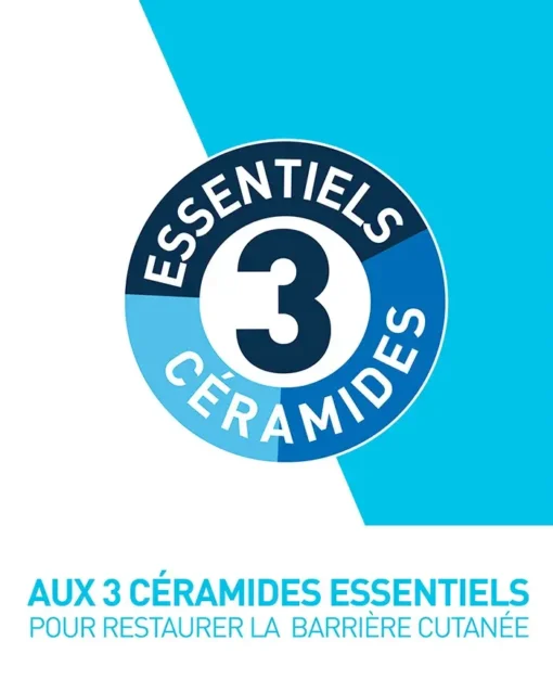 Logo des 3 céramides essentiels CeraVe pour restaurer la barrière cutanée