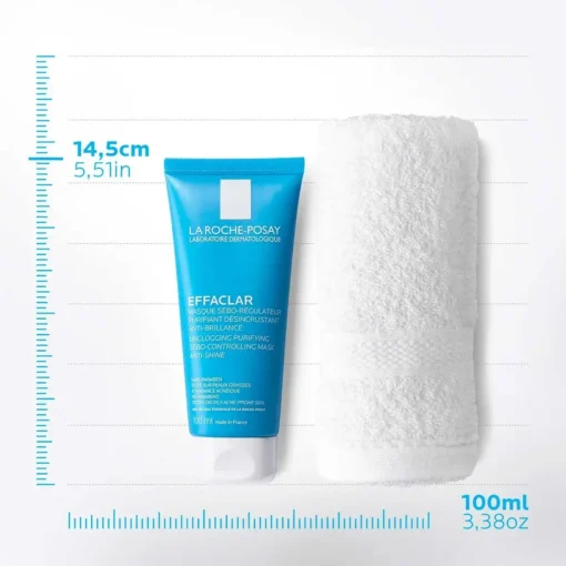 Dimensions du tube La Roche-Posay Effaclar Masque Sébo-Régulateur