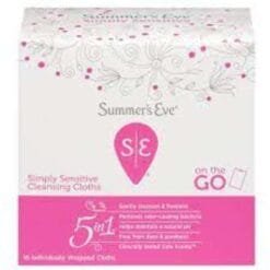 SUMMERS EVE SIMPLY SENSITIVE CLEANSING CLOTHS FOR SENSITIVE SKIN 5 IN 1