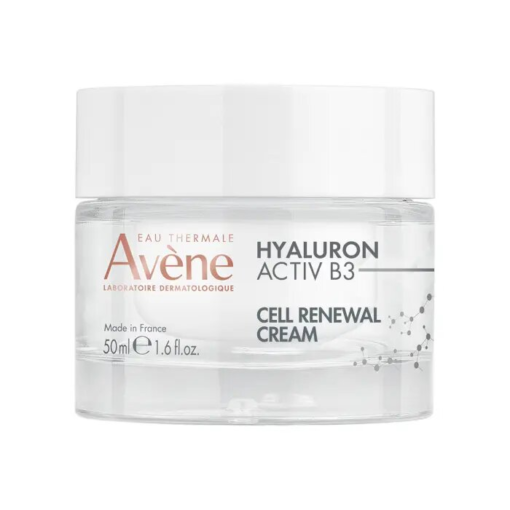 Pot de crème Avène Hyaluron Activ B3 pour renouvellement cellulaire.