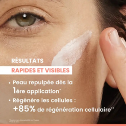 Résultats visibles de la crème Avène Hyaluron Activ B3 après la première application.