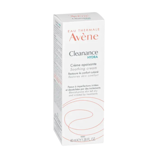 Boîte de la crème apaisante Avène Cleanance Hydra 40 ml