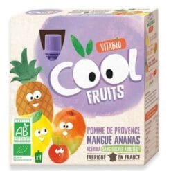 VITABIO COOL FRUITS POMME MANGUE ANANAS ACEROLA Boite de 4